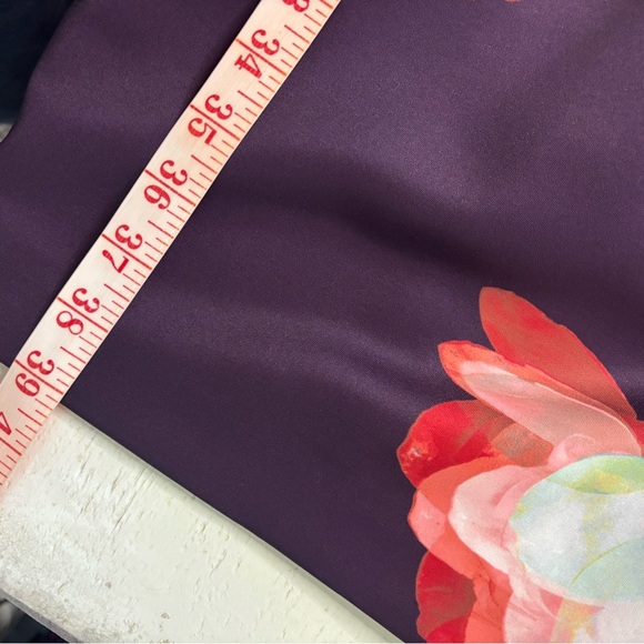 Calvin Klein Scuba Floral Printed Asymmetrical Ruching Sheath Dress Size 12 New - Picture 5 of 7